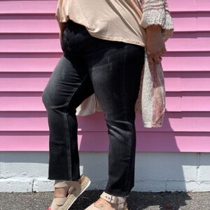 NWT Risen Plus Size Black Button Fly Women's Jeans